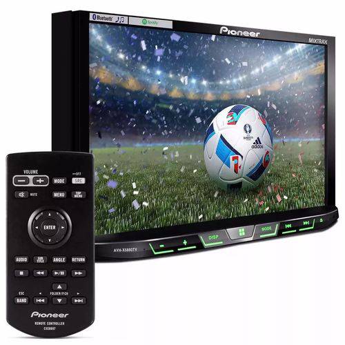 Tamanhos, Medidas e Dimensões do produto DVD Player Pioneer Avh-x598Tv 2 Din Tela 7 Pole USB Bluetooth Tv Digital Waze Spotify