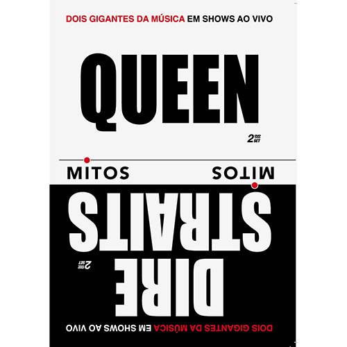Tamanhos, Medidas e Dimensões do produto DVD - Queen & Dire Straits - Série Mitos - Dois Gigantes da Música em Shows ao Vivo (2 Discos)