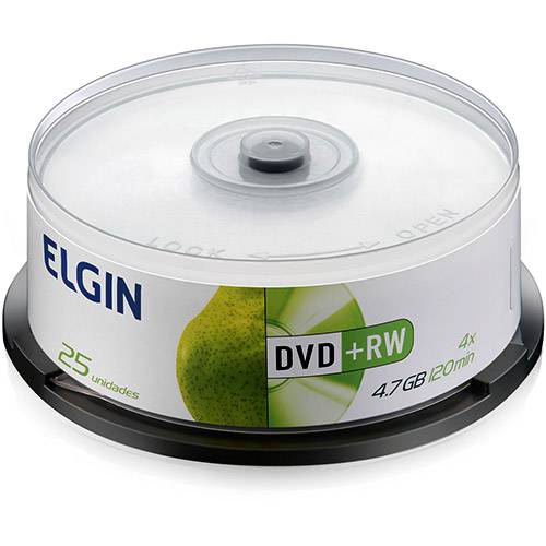 Tamanhos, Medidas e Dimensões do produto DVD+RW Elgin 4.7GB/120min 4X (Cake C/ 25)