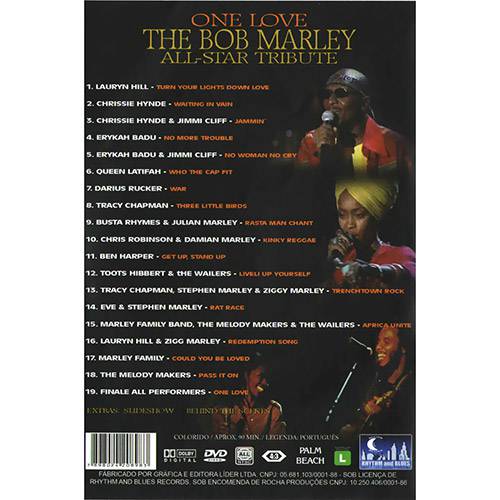 Tamanhos, Medidas e Dimensões do produto DVD The Bob Marley: All-Star Tribute