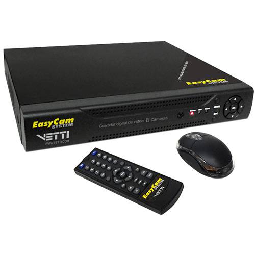 Tamanhos, Medidas e Dimensões do produto DVR Stand Alone Avulso Vetti Easycam System 8 Canais Preto