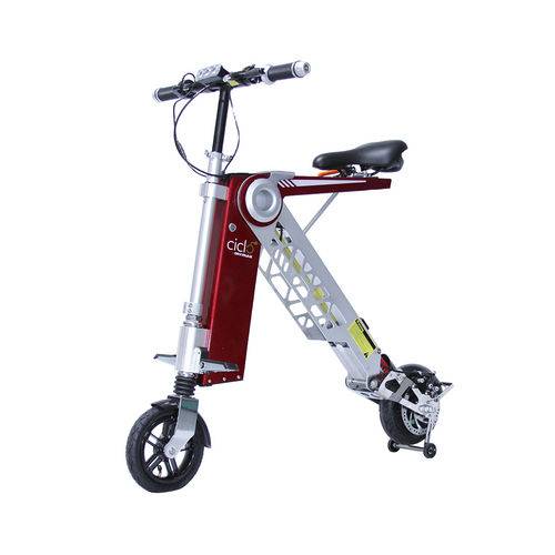 Tamanhos, Medidas e Dimensões do produto E-Bike Bicicleta Eletrica 250W 36V Ciclo Vermelho - Autonomia Até 18km Dobrável Mymax