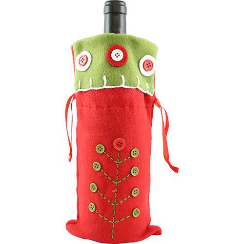 Tamanhos, Medidas e Dimensões do produto Embalagem Natalina para Vinho - Christmas Traditions