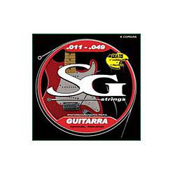Tamanhos, Medidas e Dimensões do produto Encordoamento P/ Guitarra 011 Pesada C/ 1 Palheta Grátis + 1 Corda MI Ref. 5160 - SG