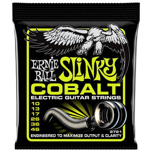 Tamanhos, Medidas e Dimensões do produto Encordoamento para Guitarra Ernie Ball Cobalt Slinky 010 - 46 2721 - Selo Royal Music