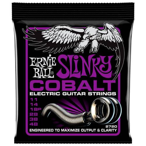 Tamanhos, Medidas e Dimensões do produto Encordoamento para Guitarra Ernie Ball Cobalt Slinky 011 - 48 2720 - Selo Royal Music