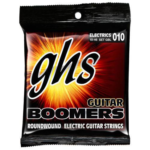 Tamanhos, Medidas e Dimensões do produto Encordoamento para Guitarra GHS Boomers 010 - 046 GBL + Mi Extra
