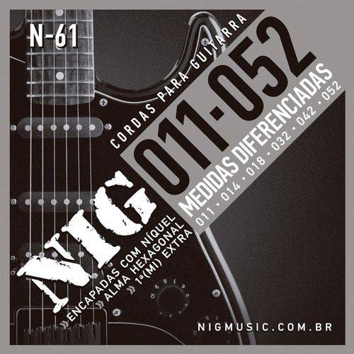 Tamanhos, Medidas e Dimensões do produto Encordoamento para Guitarra Nig N61 011