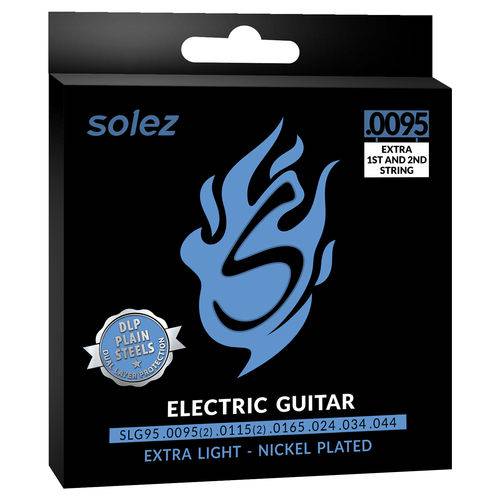 Tamanhos, Medidas e Dimensões do produto Encordoamento para Guitarra Solez 095 SLG95 +2 Cordas Extras