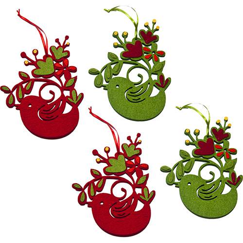 Tamanhos, Medidas e Dimensões do produto Enfeite de Árvore em Feltro POP, Kit com 4 Unidades - Christmas Traditions