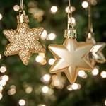 Tamanhos, Medidas e Dimensões do produto Enfeite de Árvore Estrelinhas Dourado 12 Peças - Orb Christmas