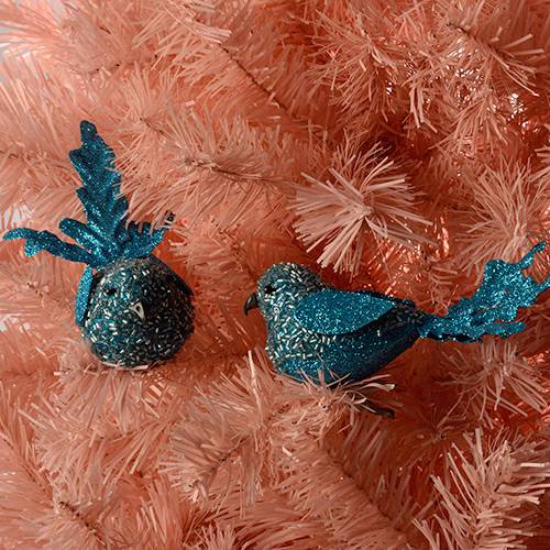 Tamanhos, Medidas e Dimensões do produto Enfeite de Árvore Pássaros Azuis - Orb Christmas