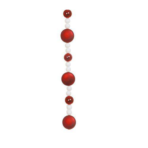 Tamanhos, Medidas e Dimensões do produto Enfeite para Arvore Vermelho - 180 Cm