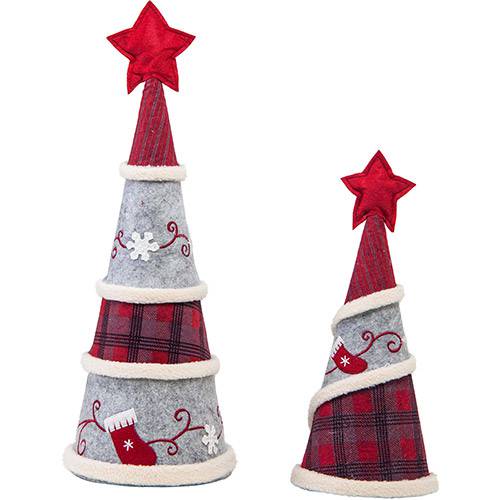 Tamanhos, Medidas e Dimensões do produto Enfeites Clássicos em Formato de Cone 2 Peças Christmas Traditions