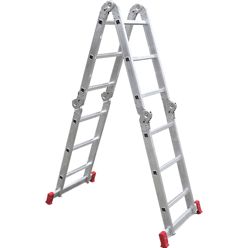 Tamanhos, Medidas e Dimensões do produto Escada Articulada Multifuncional 12 Degraus 13 Posições Alumínio - Botafogo Lar e Lazer