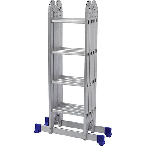 Tamanhos, Medidas e Dimensões do produto Escada Multifuncional em Alumínio 4 Degraus com Plataforma - Mor