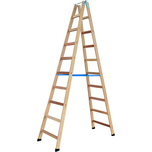 Tamanhos, Medidas e Dimensões do produto Escada Pintor Madeira 2,90m 10 Degraus - W. Bertolo
