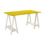 Tamanhos, Medidas e Dimensões do produto Escrivaninha Cavalete Amarela e Branca - Única