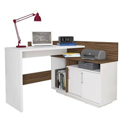 Tamanhos, Medidas e Dimensões do produto Escrivaninha Mega Office Branco Ac /Amendoa Rlv