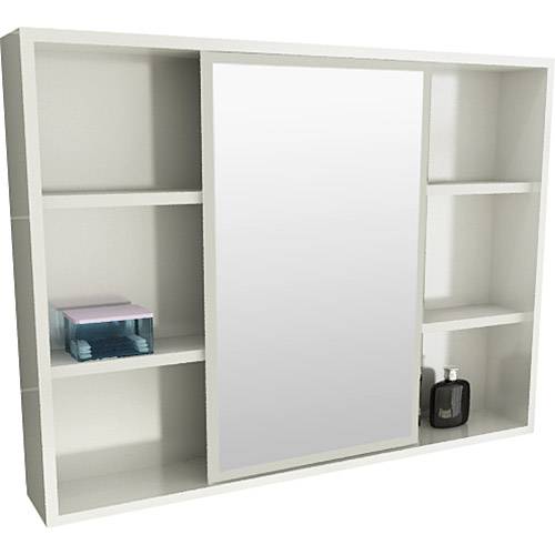 Tamanhos, Medidas e Dimensões do produto Espelheira para Banheiro 1533 (60x78x15cm) Branco - Tomdo