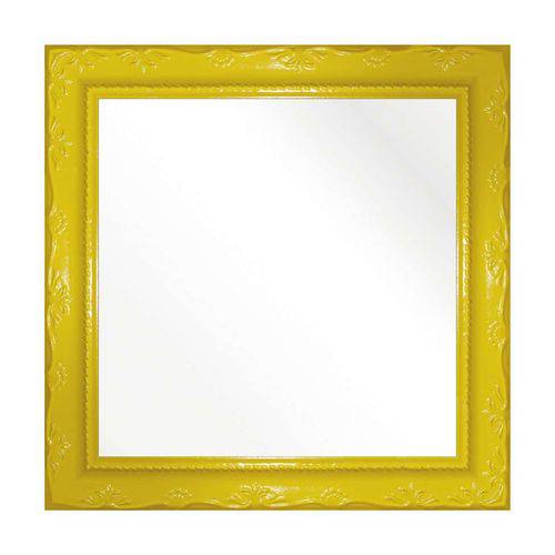 Tamanhos, Medidas e Dimensões do produto Espelho Brilho Rococo Amarelo 26x26cm