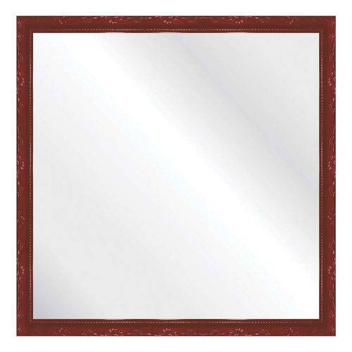 Tamanhos, Medidas e Dimensões do produto Espelho Brilho Rococo Vermelho 56x56cm