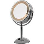 Tamanhos, Medidas e Dimensões do produto Espelho de Aumento Dupla Face Light 3x - Cromado - G-Life 110V