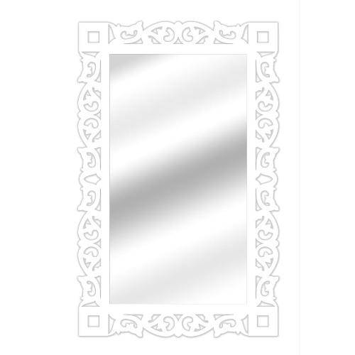 Tamanhos, Medidas e Dimensões do produto Espelho de Parede 14847b Branco 70x110 Art Shop