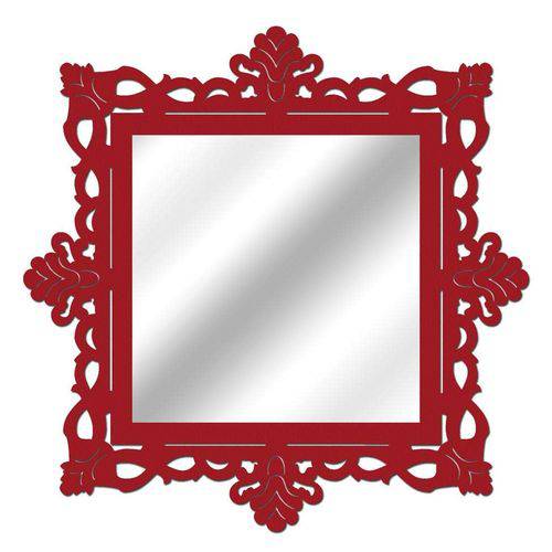 Tamanhos, Medidas e Dimensões do produto Espelho de Parede 14849v Vermelho 70x70 Art Shop