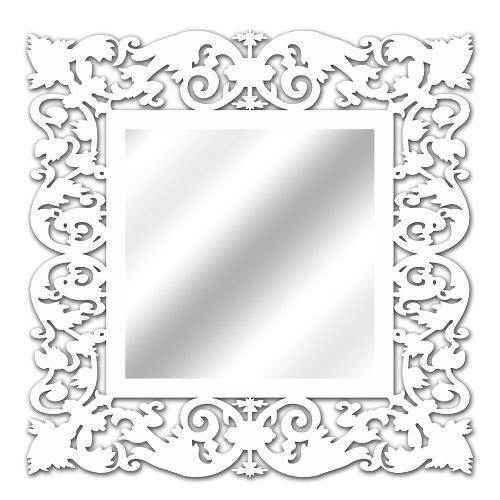 Tamanhos, Medidas e Dimensões do produto Espelho de Parede 14850b Branco 70x70 Art Shop