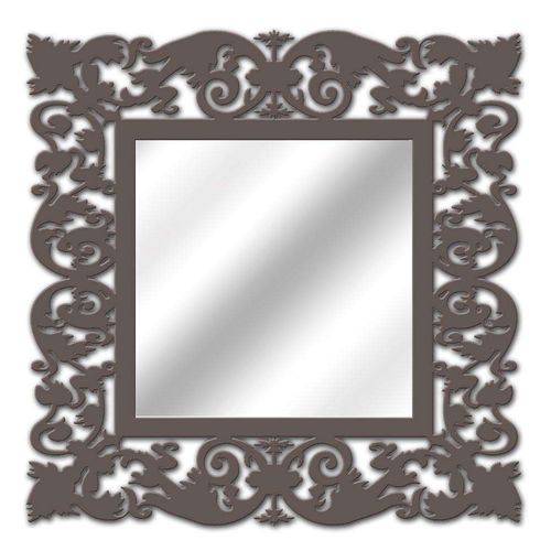 Tamanhos, Medidas e Dimensões do produto Espelho de Parede 14850i Marrom 70x70 Art Shop