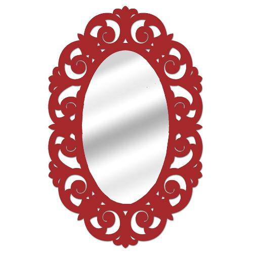 Tamanhos, Medidas e Dimensões do produto Espelho de Parede 14879v Vermelho 70x100 Art Shop