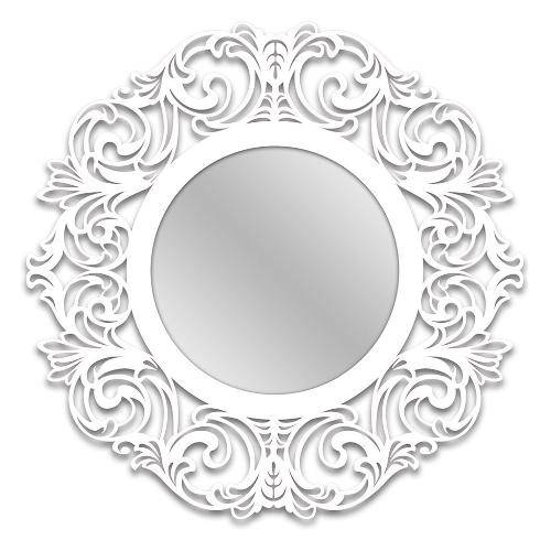 Tamanhos, Medidas e Dimensões do produto Espelho de Parede 12874b Branco 70x70 Art Shop