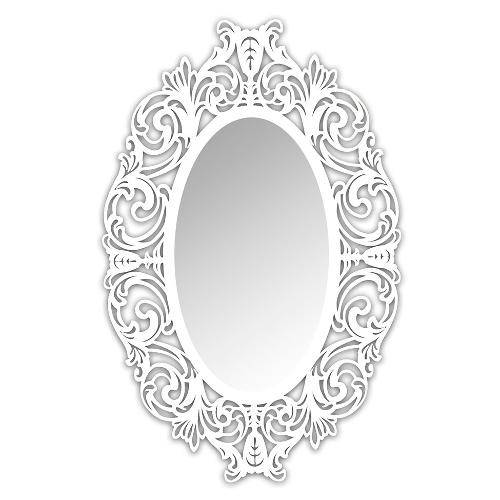 Tamanhos, Medidas e Dimensões do produto Espelho de Parede 12875b Branco 70x110 Art Shop
