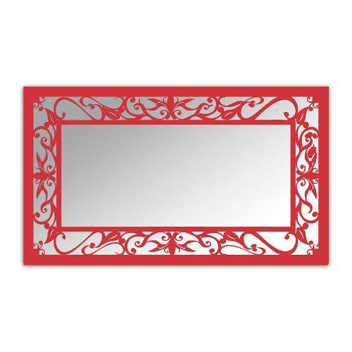 Tamanhos, Medidas e Dimensões do produto Espelho de Parede 12876v Vermelho 70x110 Art Shop