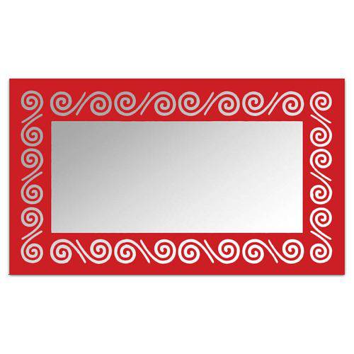 Tamanhos, Medidas e Dimensões do produto Espelho de Parede 12878v Vermelho 70x110 Art Shop