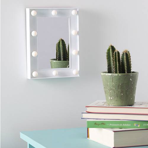Tamanhos, Medidas e Dimensões do produto Espelho Decorativo com LED Flash 19,9 X 14,9 X 4,5 Cm- Orb