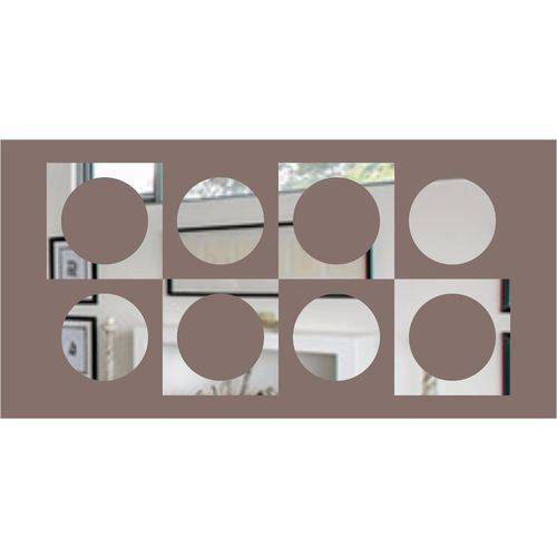 Tamanhos, Medidas e Dimensões do produto Espelho Decorativo Quadrados e Círculos 50 X 100 Cm