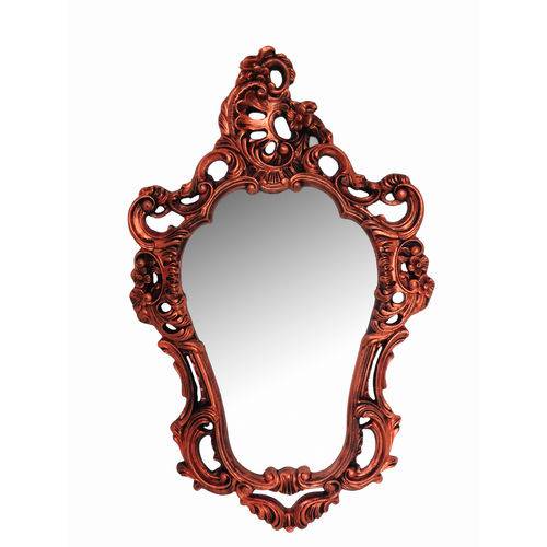 Tamanhos, Medidas e Dimensões do produto Espelho Índia Cobre em Resina - Arte Retrô - 70x46 Cm.