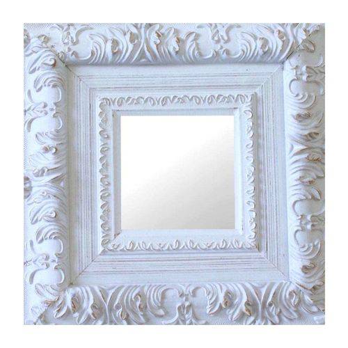 Tamanhos, Medidas e Dimensões do produto Espelho Moldura Rococó Externo 16171 Branco Patina Art Shop