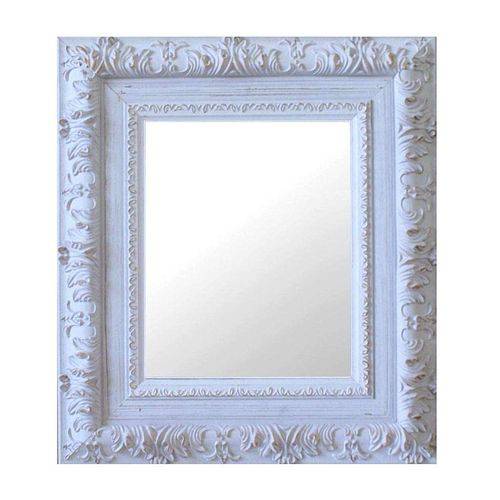 Tamanhos, Medidas e Dimensões do produto Espelho Moldura Rococó Externo 16271 Branco Patina Art Shop