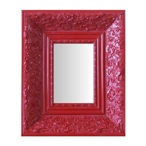 Tamanhos, Medidas e Dimensões do produto Espelho Moldura Rococó Fundo 16157 Vermelho Art Shop