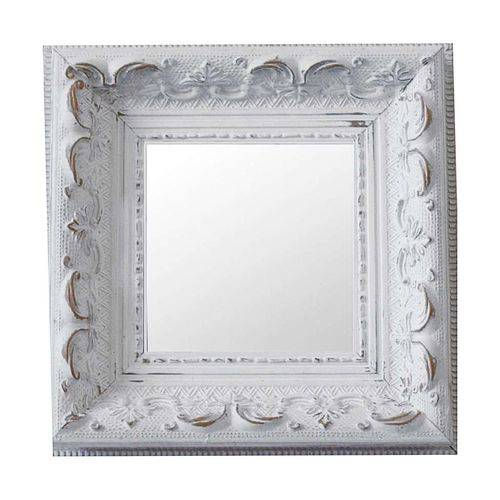 Tamanhos, Medidas e Dimensões do produto Espelho Moldura Rococó Raso 16166 Branco Patina Art Shop