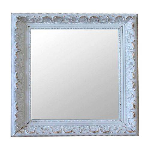 Tamanhos, Medidas e Dimensões do produto Espelho Moldura Rococó Raso 16168 Branco Patina Art Shop