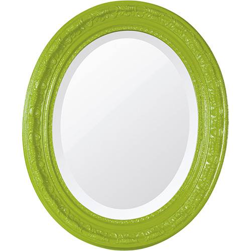 Tamanhos, Medidas e Dimensões do produto Espelho Oval Bisotê 26284 (41x50cm) Verde Retrô - Ornamental Design