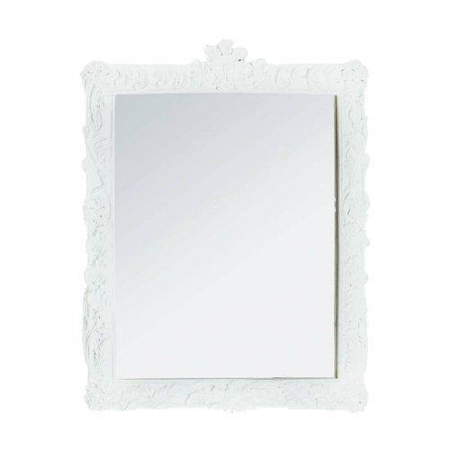 Tamanhos, Medidas e Dimensões do produto Espelho Provençal - 77 X 62 Cm Branco Madeira