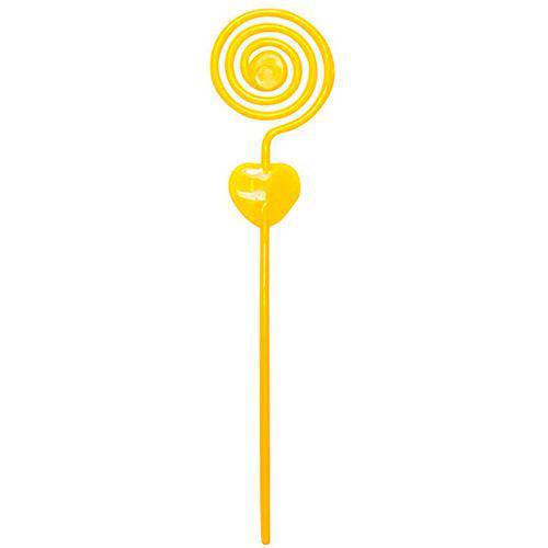 Tamanhos, Medidas e Dimensões do produto Espiral de Plástico Mirandinha 12 X 2,5 Cm com 10 Unidades - Cor: Amarelo
