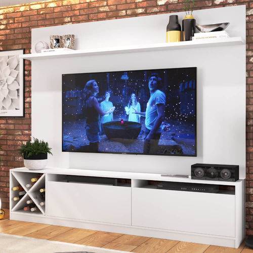 Tamanhos, Medidas e Dimensões do produto Estante Home para Tv 50'' com 2 Portas e Adega Quiditá Branco