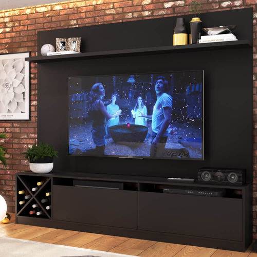 Tamanhos, Medidas e Dimensões do produto Estante Home para Tv 50'' com 2 Portas e Adega Quiditá Preto