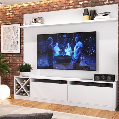 Tamanhos, Medidas e Dimensões do produto Estante Home para Tv 60'' com 2 Portas e Adega Quiditá Branco
